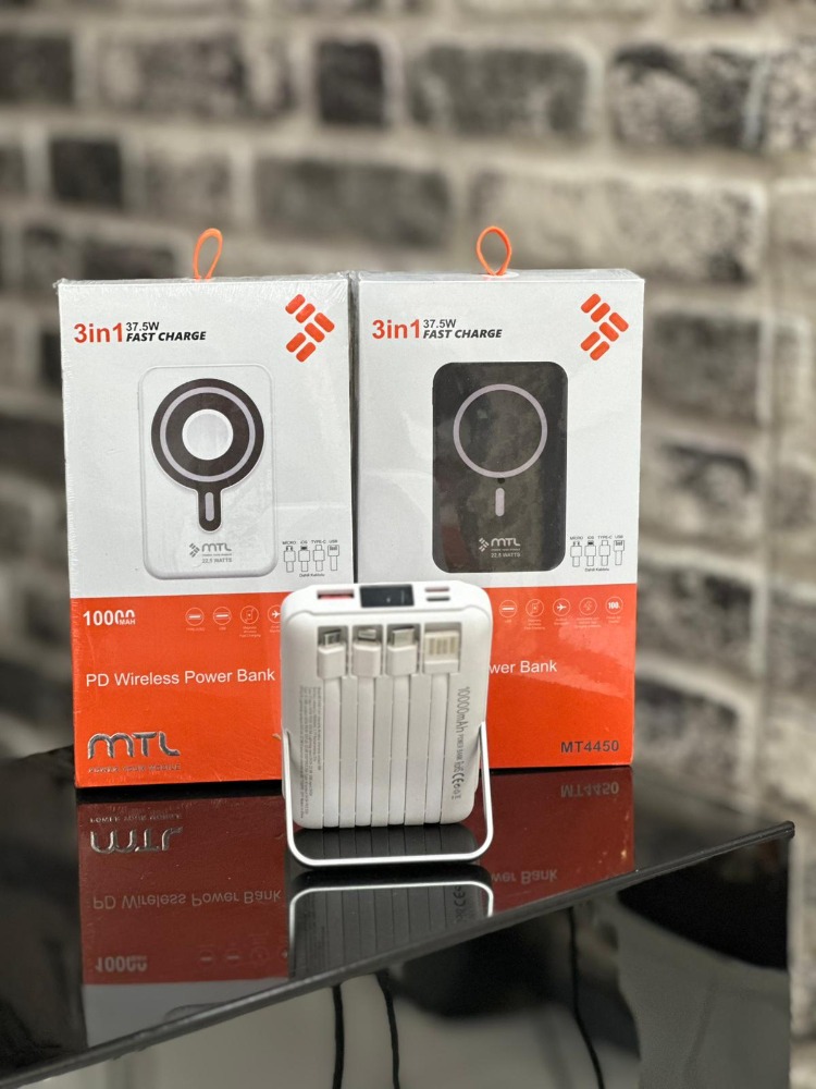  10.000 MAH MAGSAFE DAHİLİ KABLOLU 22.5 W PD ŞARJ POWERBANK AKILLI SAAT+TELEFON+AİRPODS