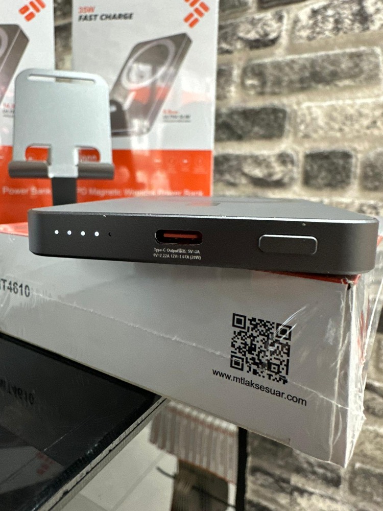 10.000 MAH SLIM MAGSAFE UYUMLU 37.5W PD ŞARJ POWERBANK 