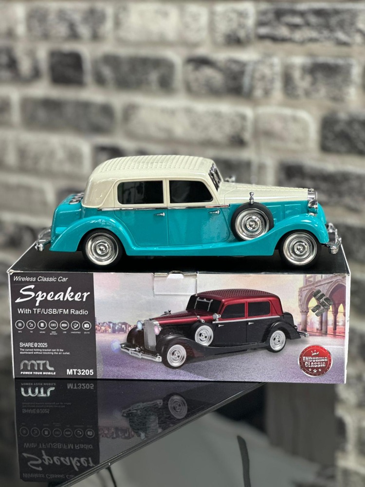  Klasik Görünümlü Vintage Nostaljik Retro Bluetooth Hoparlör FM Radyolu Taşınabilir Speaker