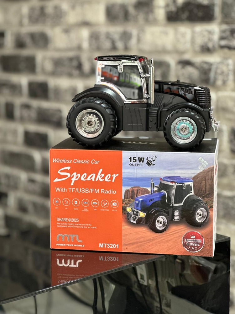  Şarjlı Nostaljik Traktör Tasarımlı Usb/Aux Çıkışlı Fm Radyolu Bluetooth Hoparlör Speaker
