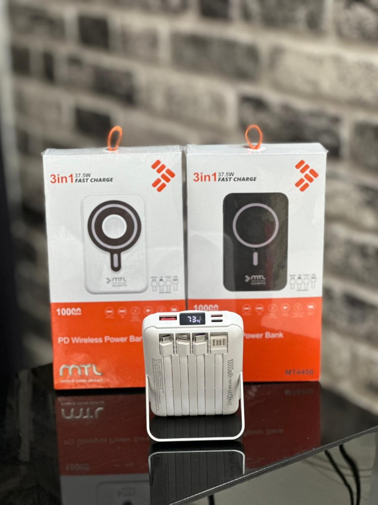  10.000 MAH MAGSAFE DAHİLİ KABLOLU 22.5 W PD ŞARJ POWERBANK AKILLI SAAT+TELEFON+AİRPODS