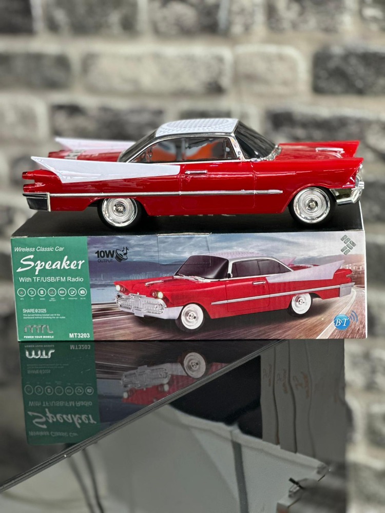  Klasik Görünümlü Nostaljik Retro Araba Bluetooth Hoparlör FM Radyolu Taşınabilir Speaker