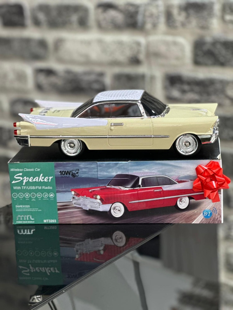  Klasik Görünümlü Nostaljik Retro Araba Bluetooth Hoparlör FM Radyolu Taşınabilir Speaker