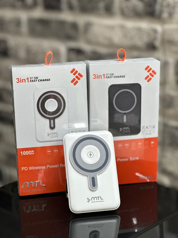  10.000 MAH MAGSAFE DAHİLİ KABLOLU 22.5 W PD ŞARJ POWERBANK AKILLI SAAT+TELEFON+AİRPODS