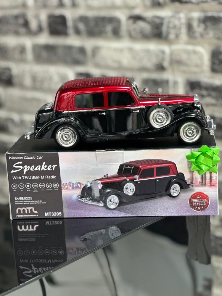  Klasik Görünümlü Vintage Nostaljik Retro Bluetooth Hoparlör FM Radyolu Taşınabilir Speaker