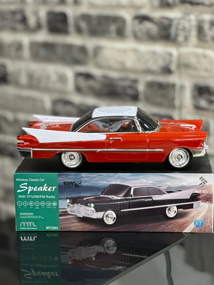 Klasik Görünümlü Nostaljik Retro Araba Bluetooth Hoparlör FM Radyolu Taşınabilir Speaker