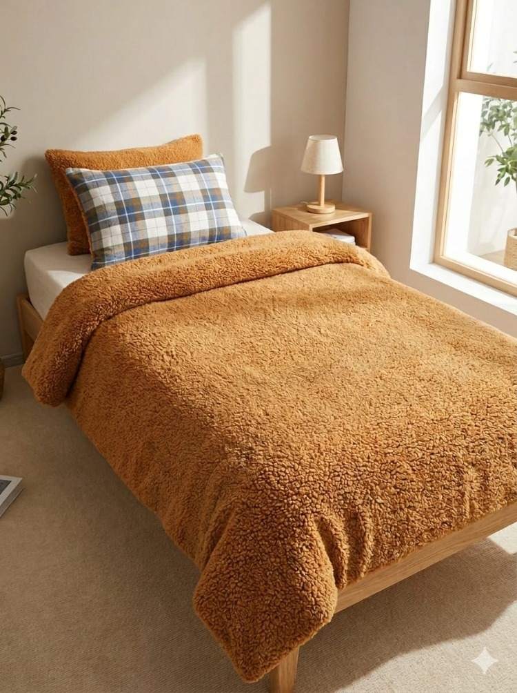 HOME COLLECTION PAMUK SHERPA YATAK ÖRTÜSÜ SETİ