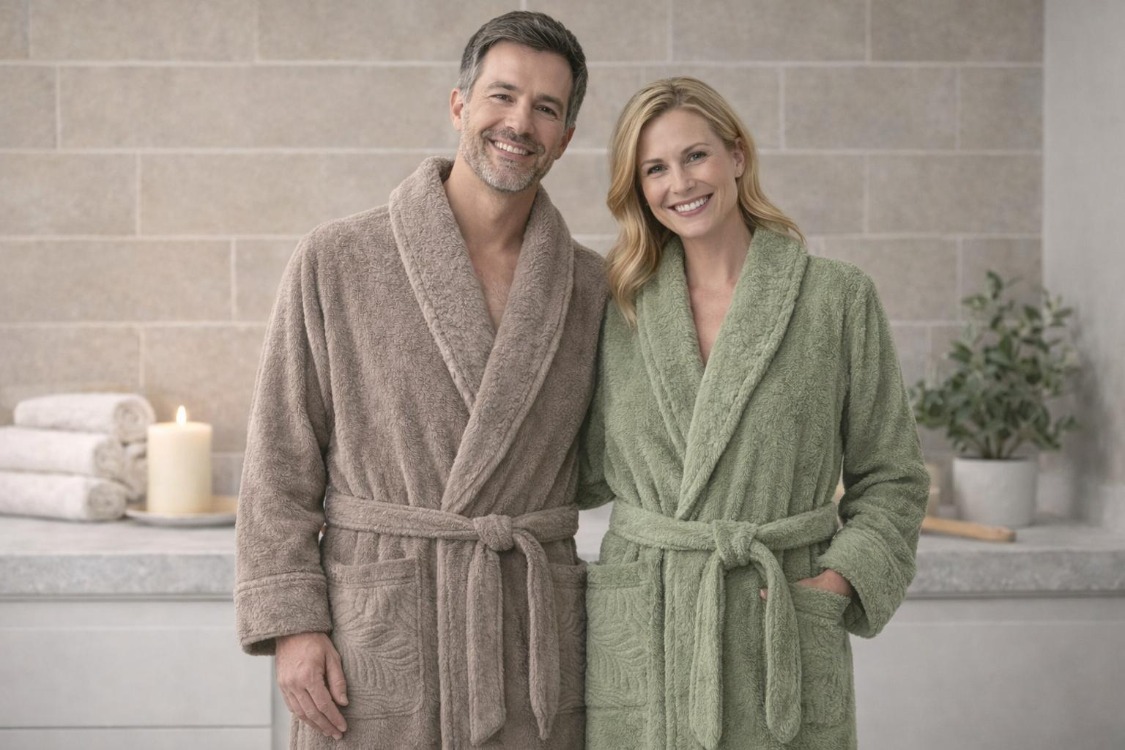 HOME COLLECTION ROSENURR AİLE BORNOZ SETİ