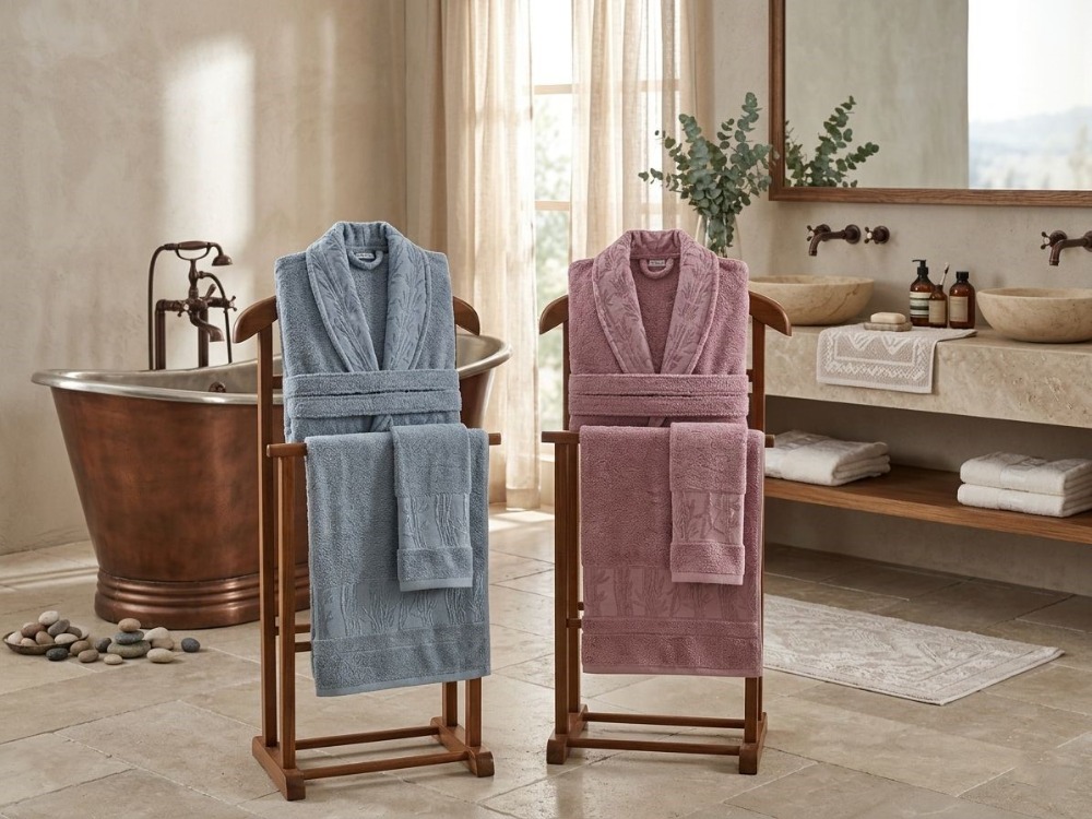 HOME COLLECTION ANEMON LIFE BAMBOO AİLE BORNOZ SETİ