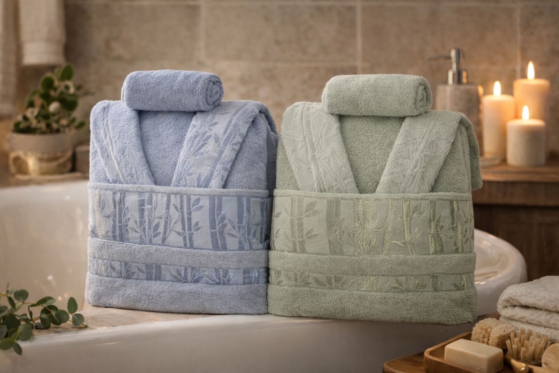 HOME COLLECTION ANEMON LIFE BAMBOO AİLE BORNOZ SETİ