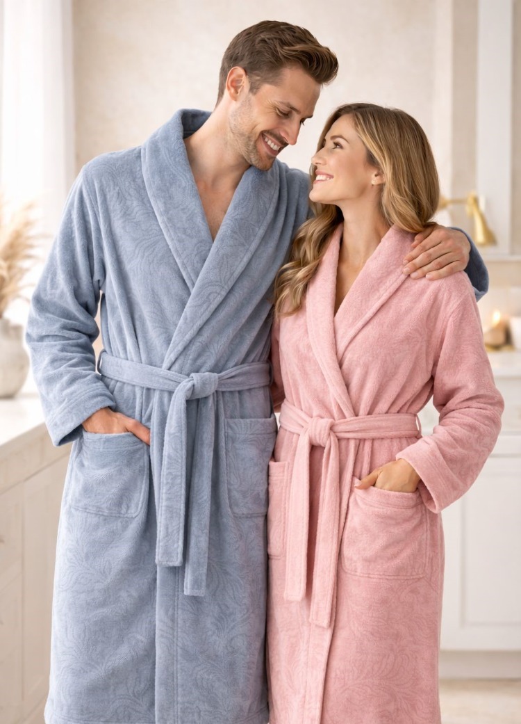 HOME COLLECTION ROSENURR AİLE BORNOZ SETİ