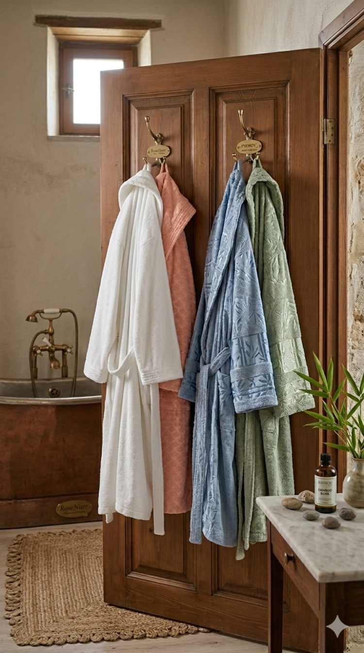 HOME COLLECTION ANEMON LIFE BAMBOO AİLE BORNOZ SETİ