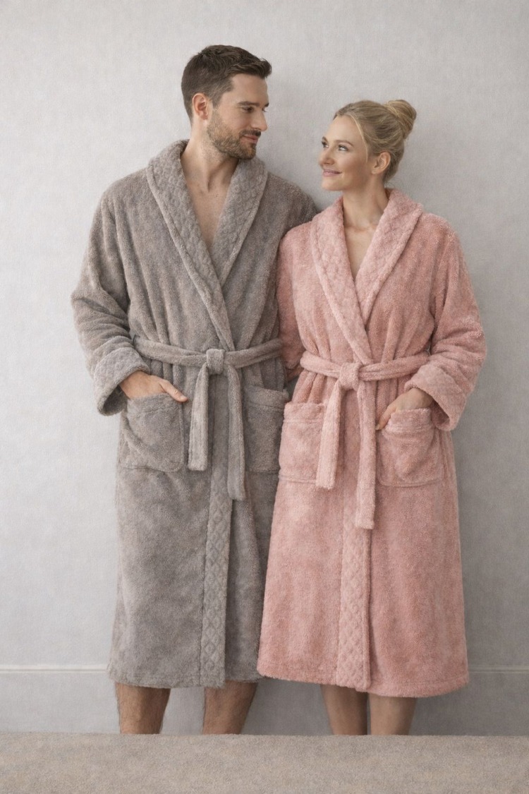 HOME COLLECTION ROSENURR AİLE BORNOZ SETİ