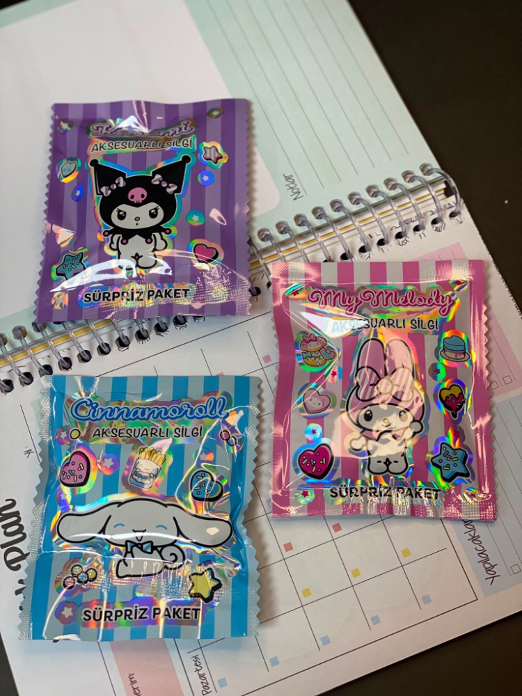 Timon Kuromi My Melody Cınnamoroll Sürpriz Silgi Paket