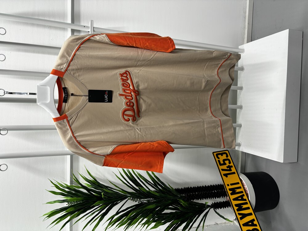 OVERSİZE DODGERS TSHİRT BEJ-ORANJ