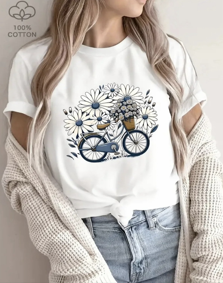 Papatya bisiklet Oversize T-shirt