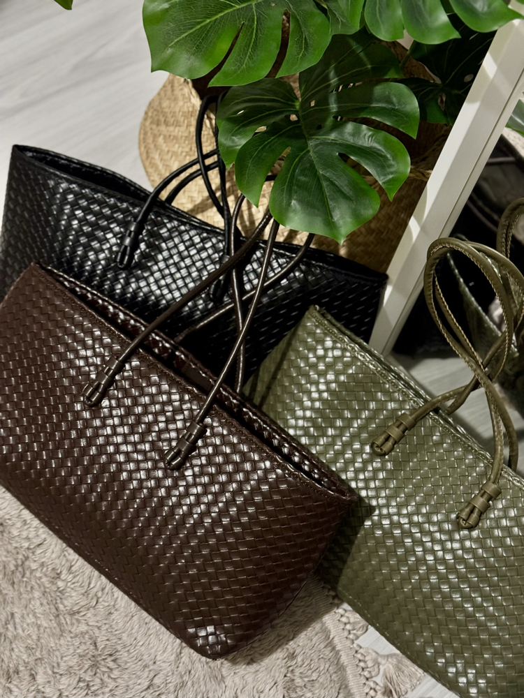 Strap Siyah Örgü Model El Çantası