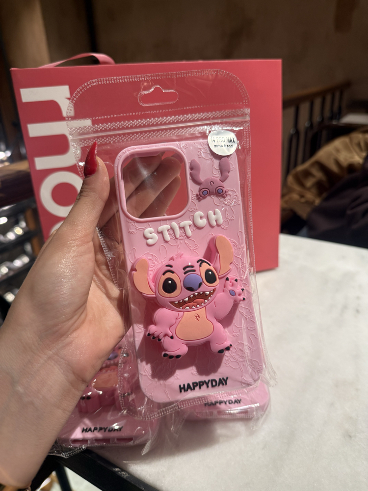 Pembe stich Popsoketli Kılıf
