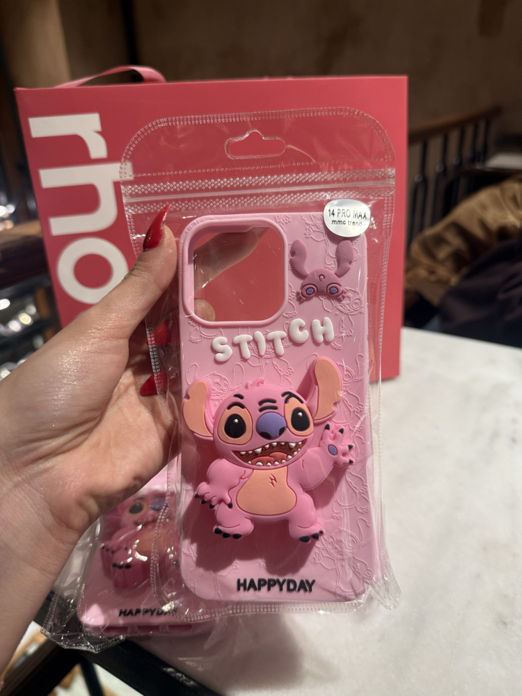 Pembe stich Popsoketli Kılıf