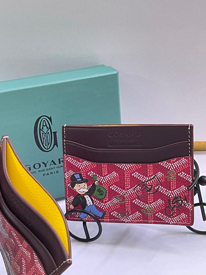Goyard 'Monopoly & Porsche' Cardholder - Bordo