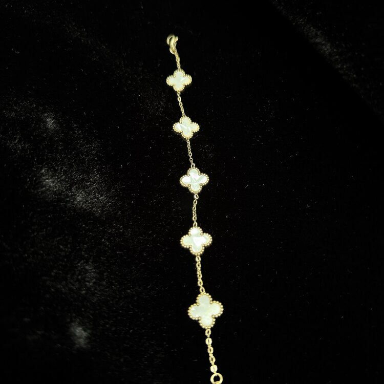 Van Cleef Bracelet - White & Gold