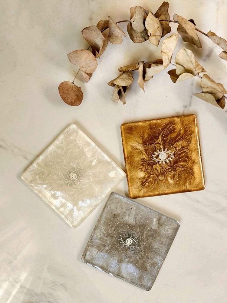 Göz Bardak Altlığı Set