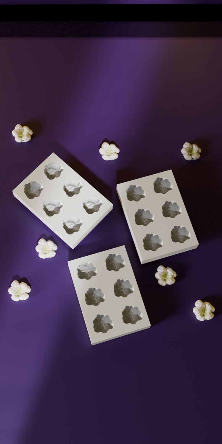  6’lı Mini Popcorn Silikon Kalıbı