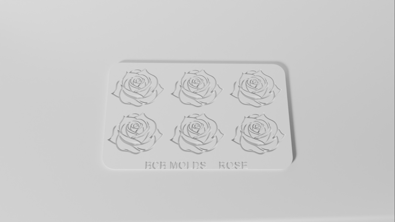  6’lı Rose Tuile Silikon Kalıbı