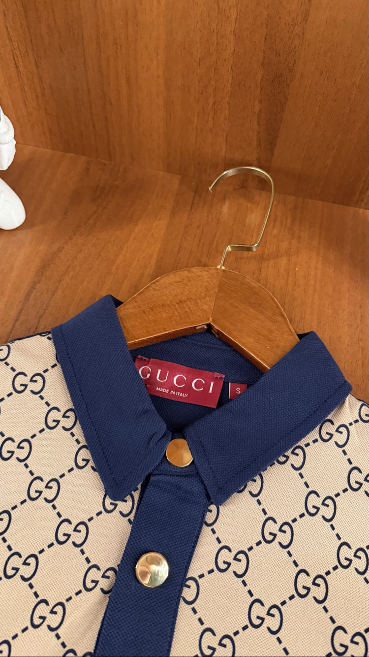 Gucci Premium Polo Yaka (Lacivert)