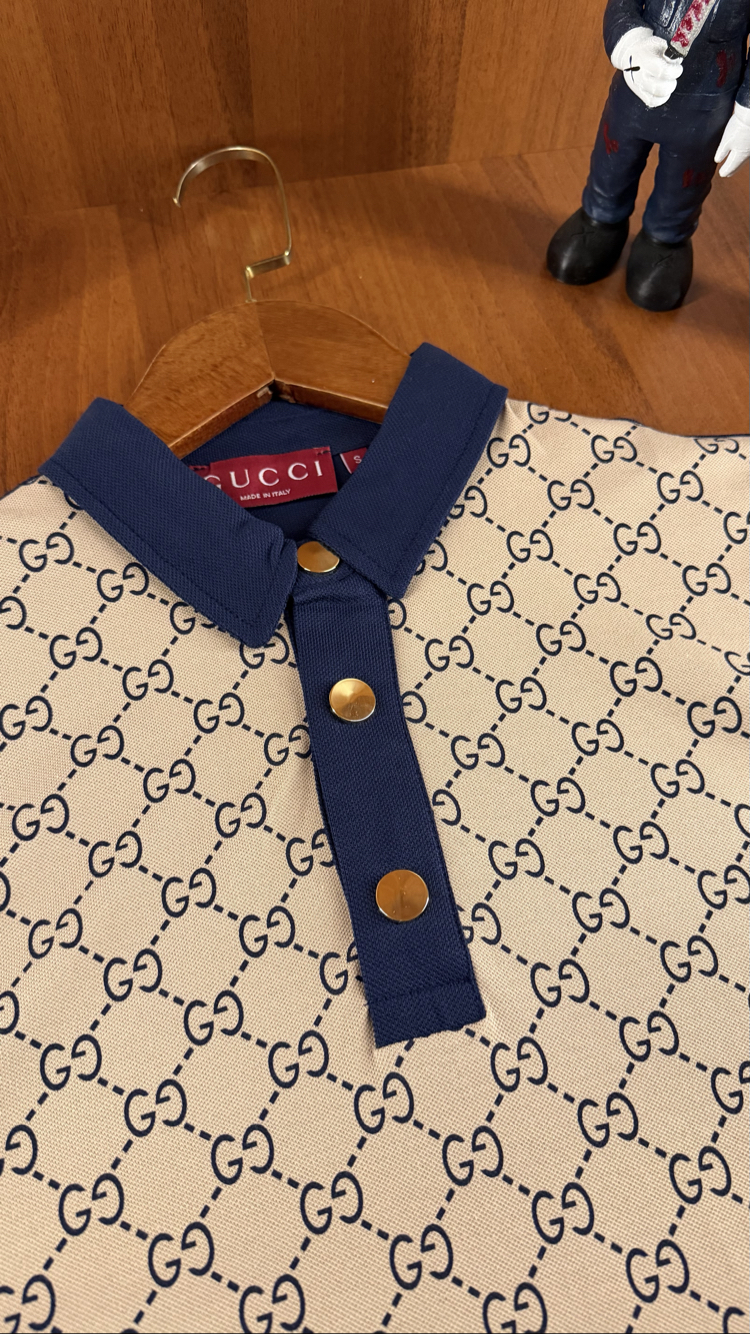 Gucci Premium Polo Yaka (Lacivert)