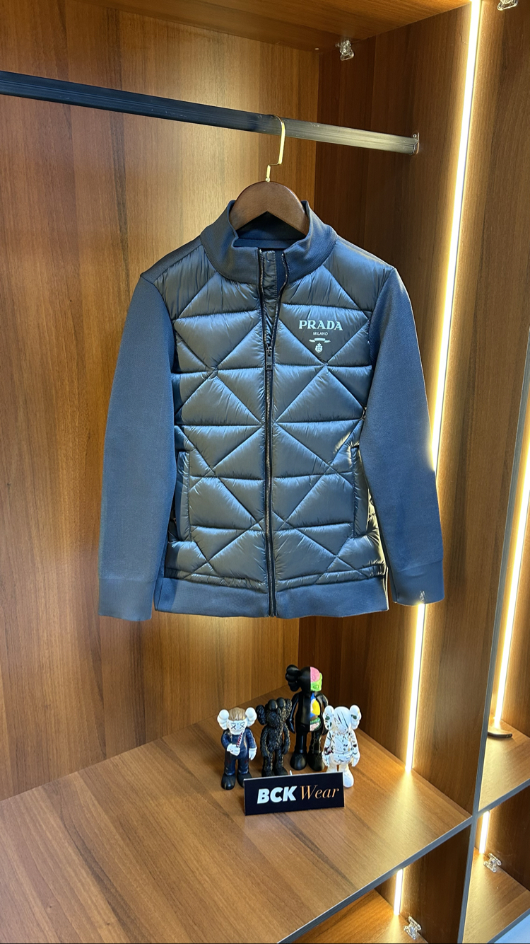 Prada Premium Çelik Örme Ceket (Antrasit)