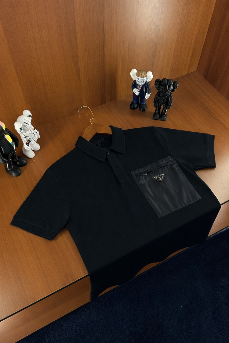 Prada Premium Cep Detaylı Polo Yaka