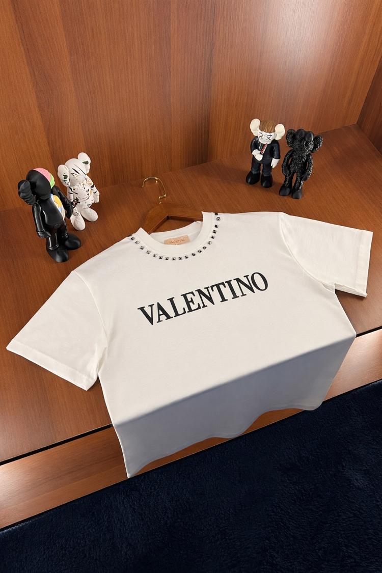 Valentino Taş Detaylı Premium T-shirt