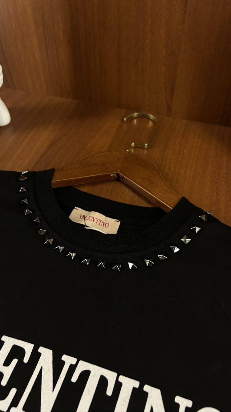 Valentino Taş Detaylı Premium T-shirt