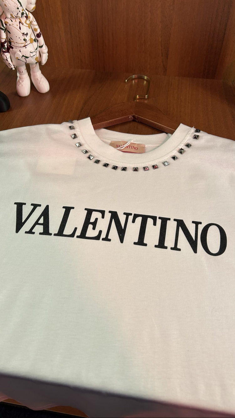 Valentino Taş Detaylı Premium T-shirt