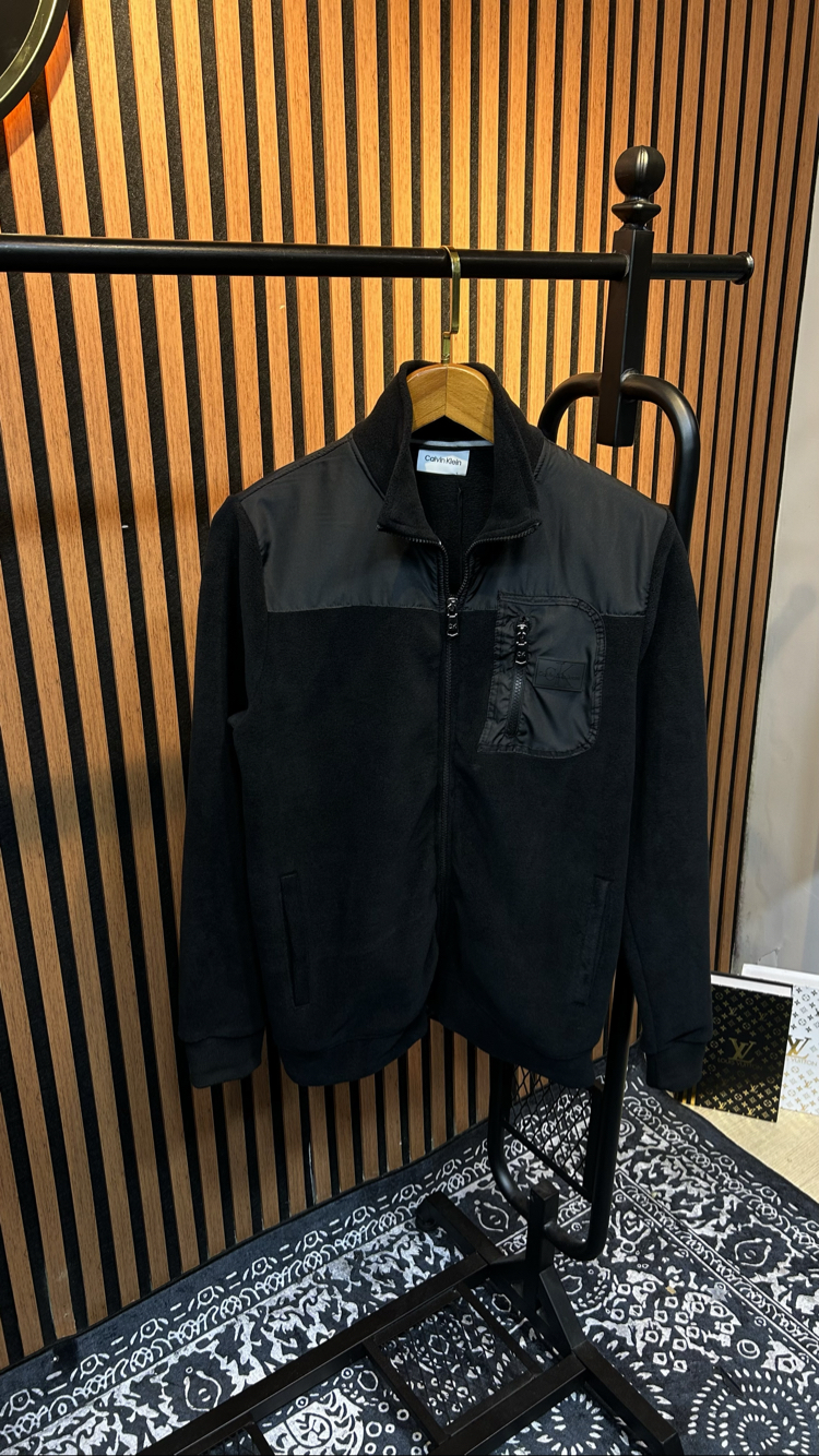 CK Premium Peluş Hırka (Tam Fermuar)