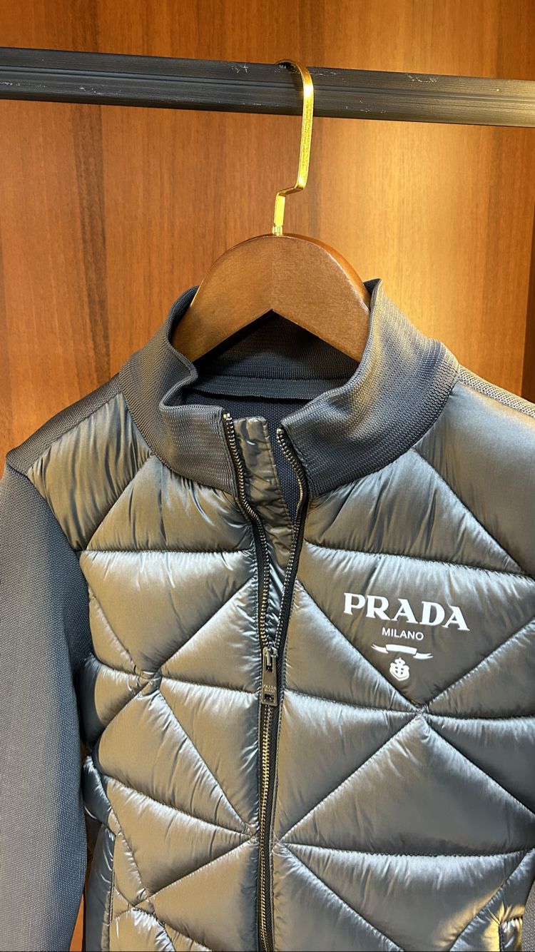 Prada Premium Çelik Örme Ceket (Antrasit)