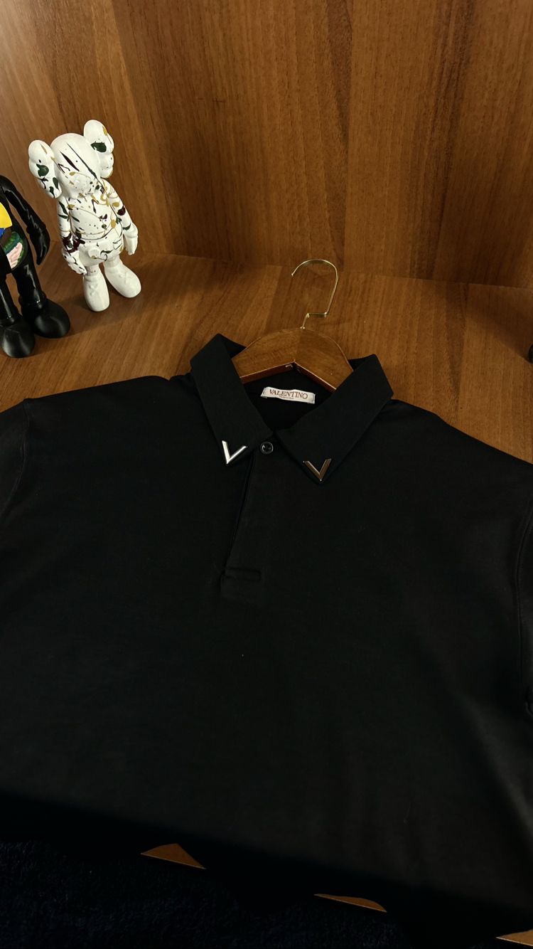 Valentino Premium Polo Yaka T-shirt (Demir Logo)