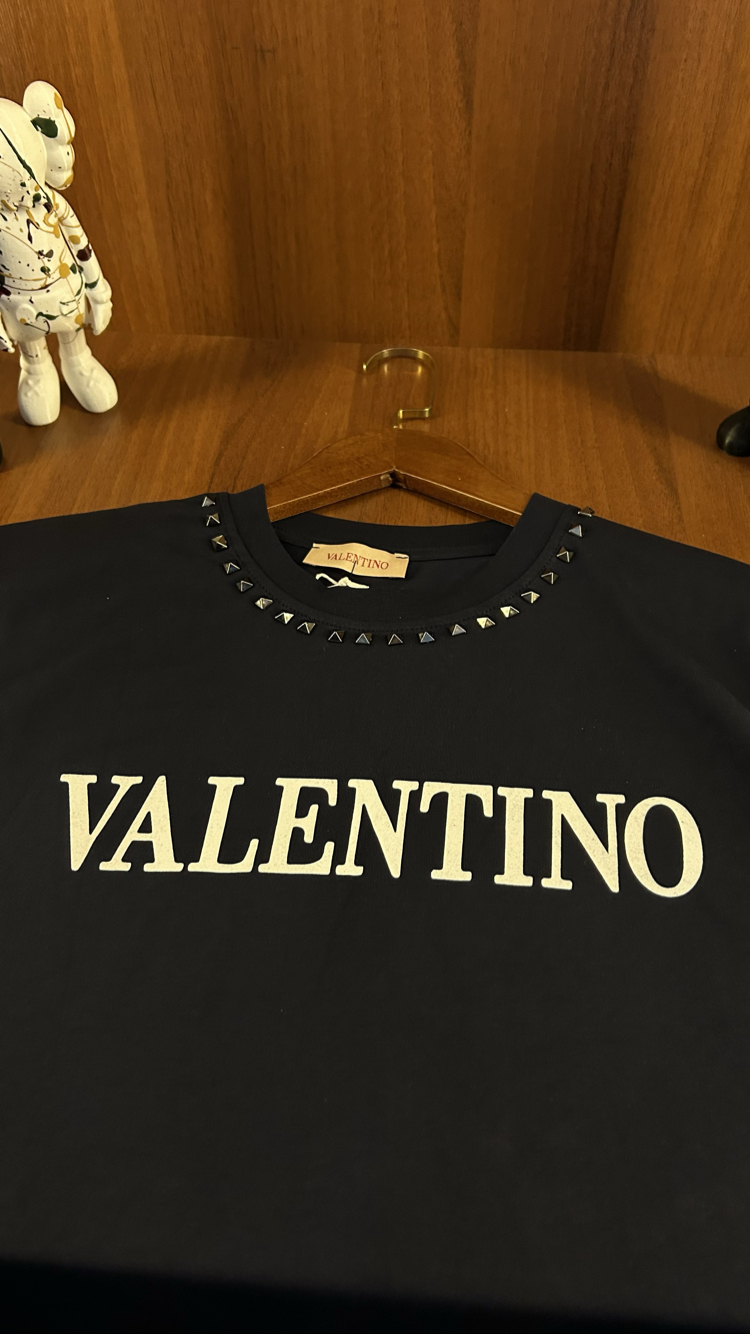 Valentino Taş Detaylı T-shirt (Lacivert)