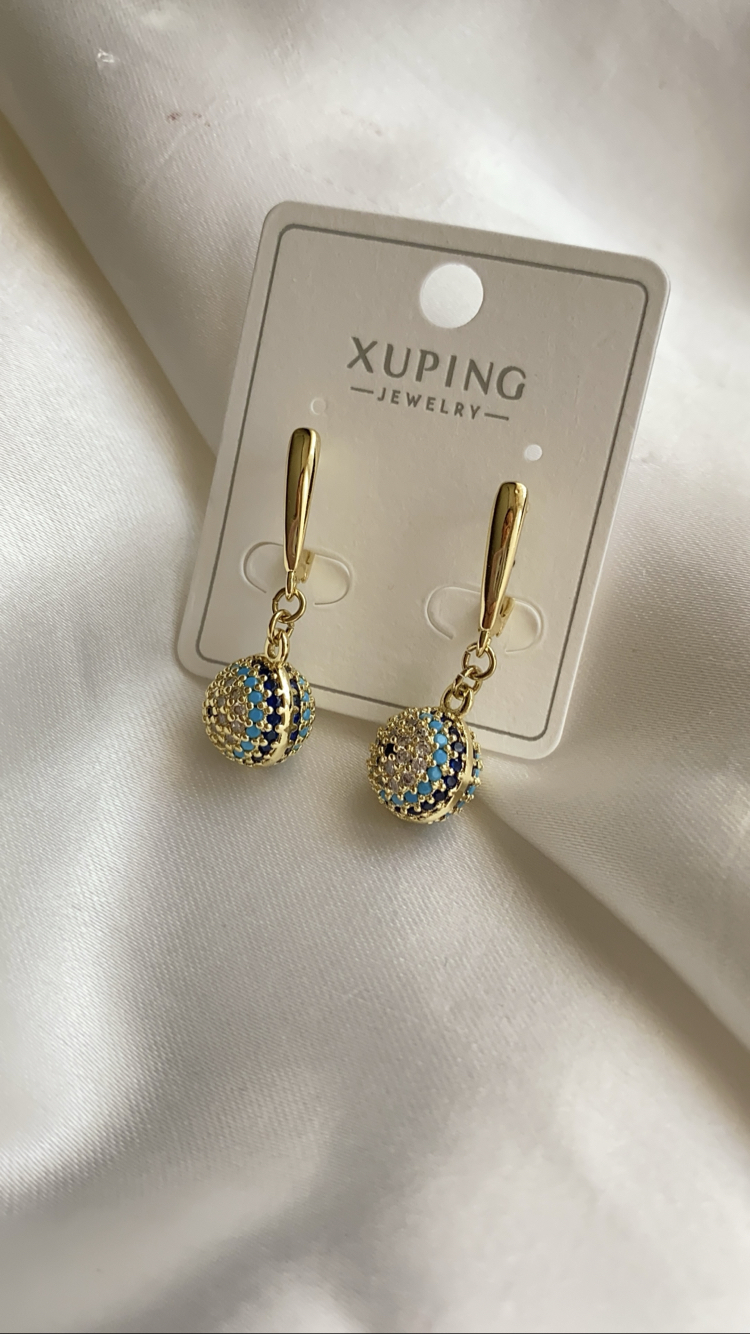 XUPİNG 14K NAZAR KÜPE 