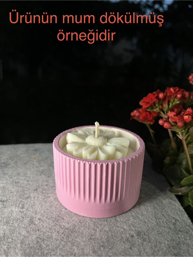 Özel Seri Taş Saksı Mum