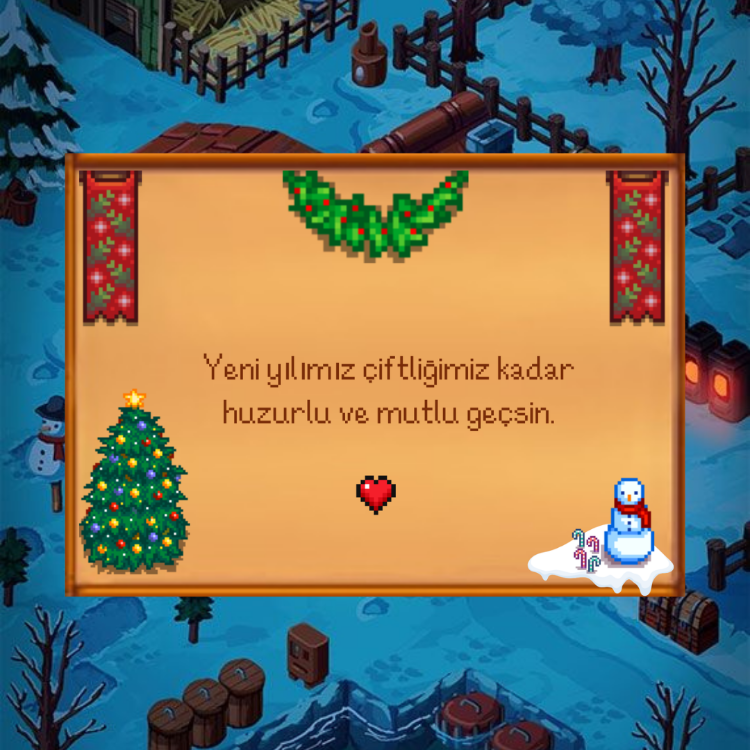 Stardew Valley Yeni Yıl Tebrik Kartı