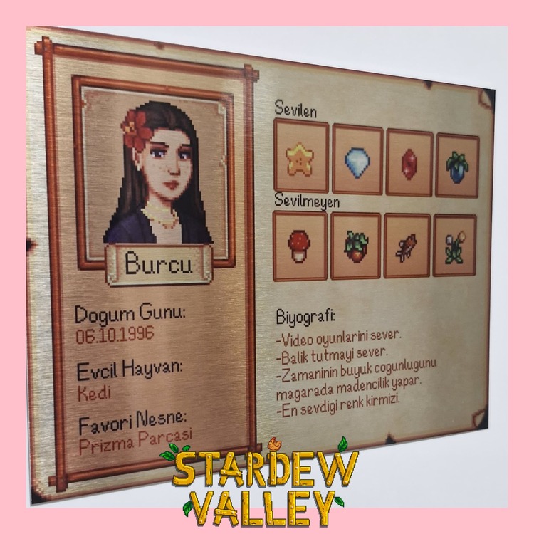 Stardew Valley Karakter Kartı