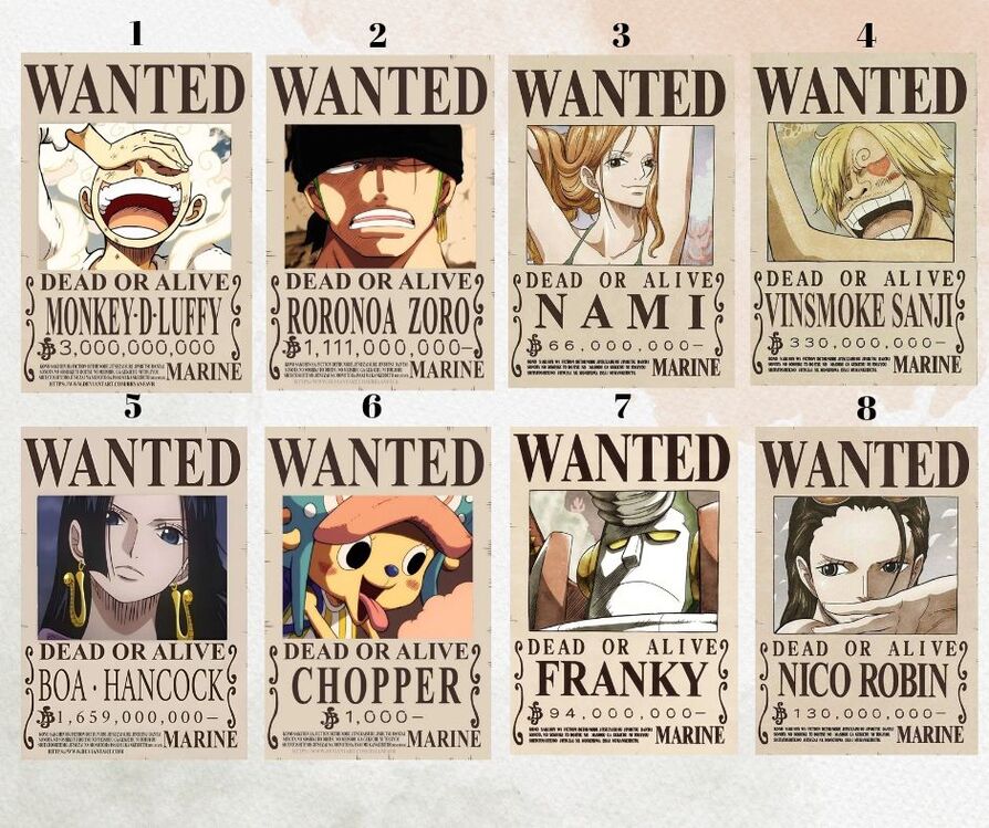 One Piece Wanted Mini Ayraç