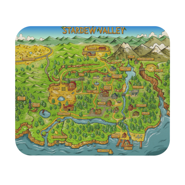 Stardew Valley Haritası Mousepad