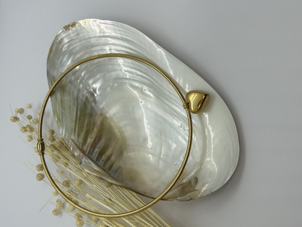 Gold Kalp Choker Kolye