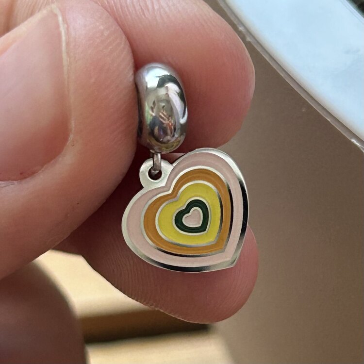 Renkli Kalp Charm