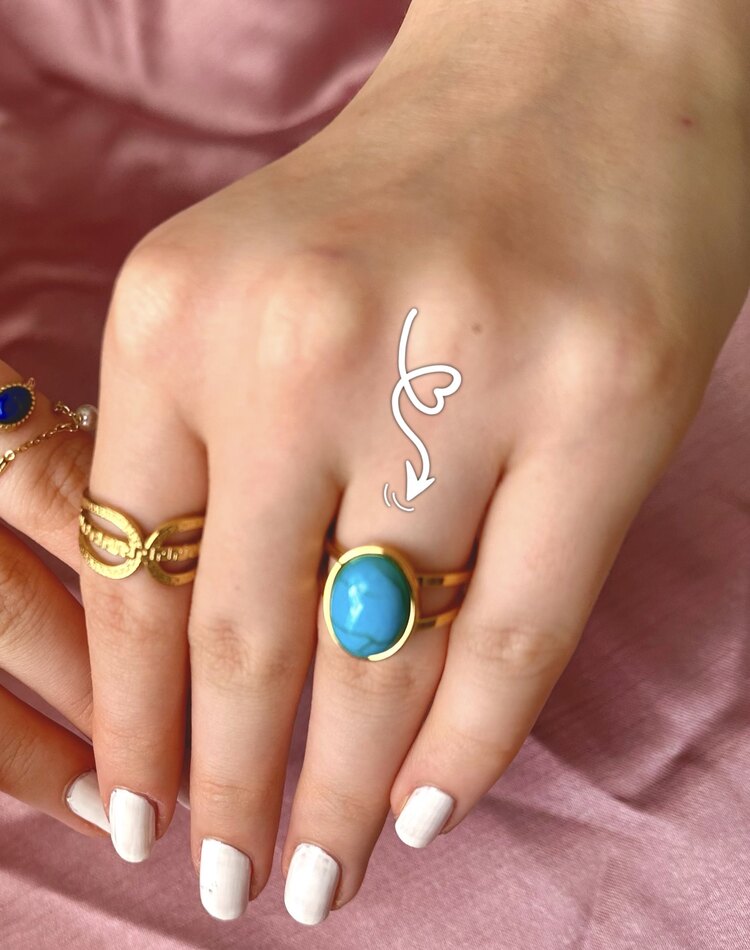 Firuze Taşlı Yüzük