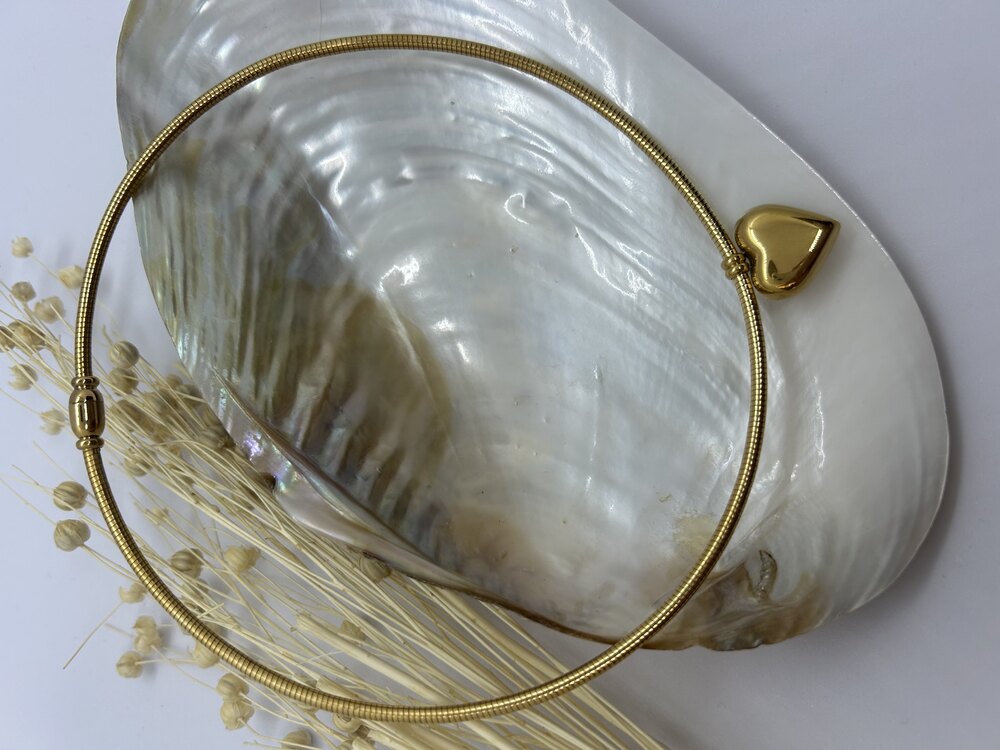 Gold Kalp Choker Kolye