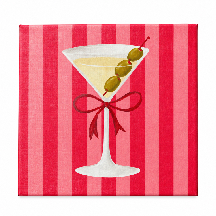 Pembe Martini Tuval
